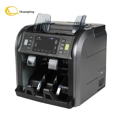 Bom preço Máquina de Contagem de Notas Bancárias com 2 Bolsos e Múltiplas Moedas, Equipada com Bateria de Lítio, Impressora Embutida e Alça, Garantia Vitalícia, Suporta Moedas Globais e 48 Idiomas on-line