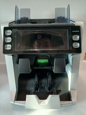 1+1 Máquina de triagem de notas de bolso Detector de dinheiro Contador Preto com ecrã LED LK22025060006