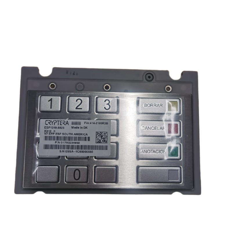 PPE V7 ESP Ámérica do Sul de Diebold Nixdorf Pinpad 1750234950 1750159341 peças do Atm do teclado