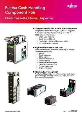 Bom preço Fujitsu F56-BDU O F56 É Um Dispensador de Notas Ideal Para Funções de Caixa, Quiosques e Caixas Eletrônicos Fujitsu F56 F53 Dispensador de Dinheiro em Estoque Whats App：+86 18138781425 on-line